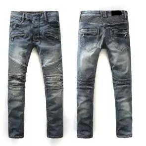 hommes balmain straight biker jeans hiphop pants bm938-160